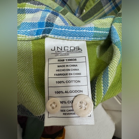 JNCO vintage sleeveless button up plaid vest - Picture 4 of 5